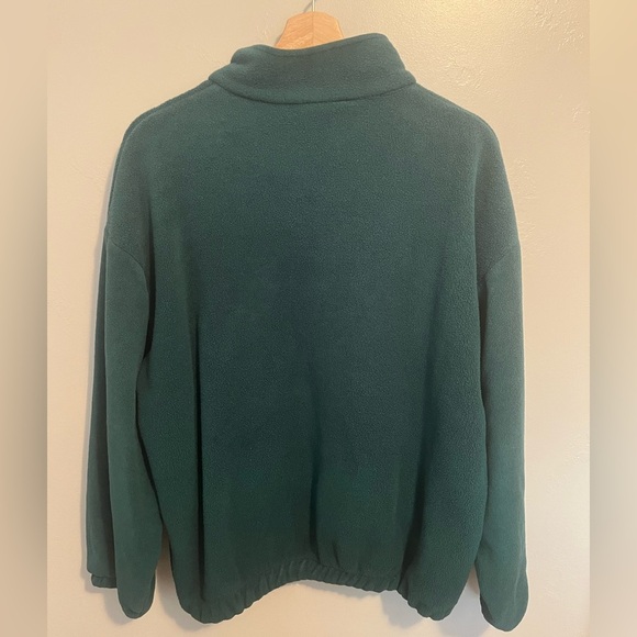 Vintage Green Bay Packers Green Fleece Quarter Zip Pullover w/Embroidered Logo M - Picture 11 of 16